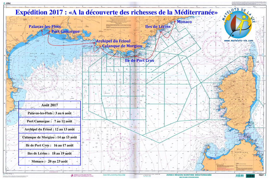 Carte expédition 2017 À la découverte des richesses de la Méditerrannée
