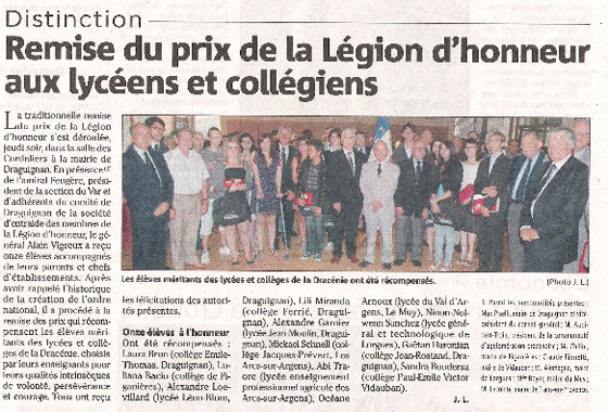 Un matelot à l'honneur