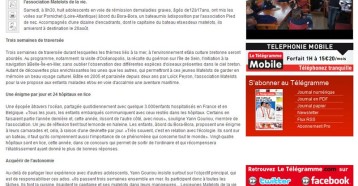 Matelots de la vie. Un départ plein d’espoir, Le Télégramme, 08/08/2011