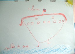 Concours dessins : Mon bateau imaginaire - Clara - Centre Hospitalier Yves Le Fol Saint-Brieuc