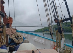 Arrivée sur le pont de Terenez