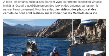 Matelots de la Vie : 3 semaines en mer pour se reconstruire après la maladie, France Info 26 juillet 2019