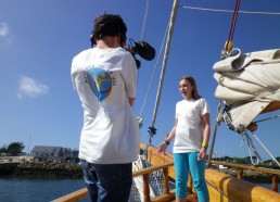 Clément et Elise en plein tournage