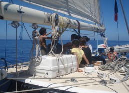 Cours de navigation en mer tyrrhénienne