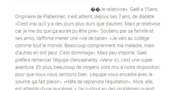 Respirer le grand large et retrouver la joie de vivre, Le Télégramme 08/08/2011