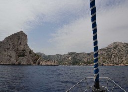 Arrivée dans les calanques