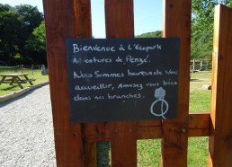 Message d’accueil de l’Ecopark de Penzé