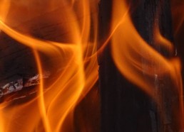 Les flammes vues de près