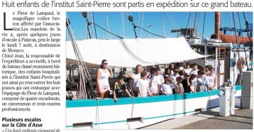 Palavas-les-Flots, Belle rencontre à bord du Fleur de Lampaul, Midi Libre 13/08/2017