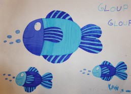 Concours dessin : Mon plus beau poisson - Kevin, 5 ans - Hôpital ANDRE MIGNOT - LE CHESNAY VERSAILLES