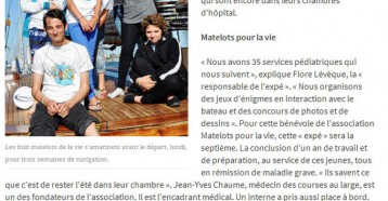 Matelots pour la vie. L’aventure commence, Le Télégramme 12/07/2014