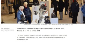 17 artistes exposent pour la bonne cause, Ouest France 09 avril 2018