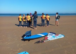 Préparation sur la plage