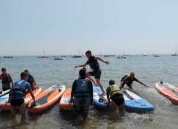 Maintenant il faut courir sur les paddles !