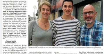 Trois semaines en mer pour oublier la maladie, Ouest France, 23 octobre 2019