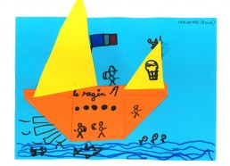 Concours dessins : Mon bateau imaginaire - Grégoire, 8 ans - ESEAN - Etablissement de Santé pour Enfants et Adolescents de la région Nantaise