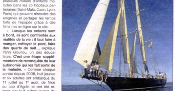 Matelots de la Vie, une aventure méditerranéenne réussie pour 2012, Le Marin, 07 septembre 2012