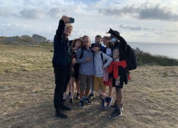 Selfie avec Sarah avec vue sur mer