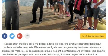 Les matelots de la vie sur la Fleur de Lampaul en escale, Ouest France 09 août 2016