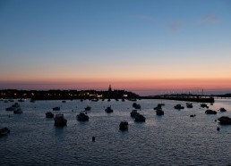 Coucher de soleil sur le port de Roscoff