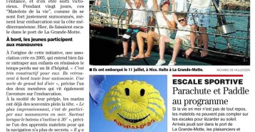 Hier j’étais malade, aujourd’hui je suis marin, Midi Libre 20/07/2012