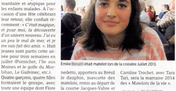 Émotion et bonheurs de matelot, Presse Océan 02/11/2013