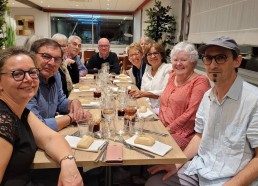 Les membres de l’association MDV et les hôpitaux au dîner