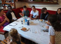 1er repas à bord du bateau