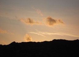 Coucher de soleil vu du bateau… 