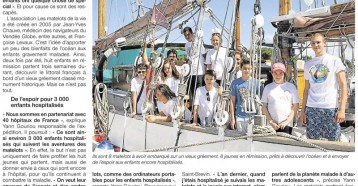 Les Matelots de la vie hissent les voiles, Ouest France 06/08/2013