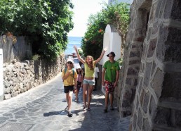 Mickaël, Melissa et Maxime à Panarea