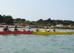 Les matelots à la pirogue