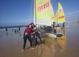 Cécilia et Sonali seront toutes les deux sur un catamaran