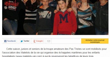 Les Pas Tristes en représentation tout ce week-end, Ouest France 30 janvier 2015