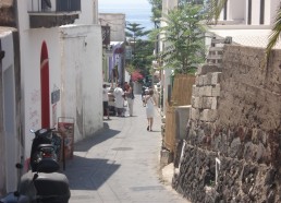 Vue du petit village de Stromboli