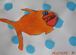 Concours dessin : Mon plus beau poisson - Mathys 10 ans - Centre Hospitalier Yves Le Fol Saint-Brieuc