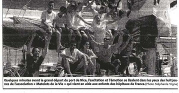 Les jeunes « Matelots de la vie » ont levé l’ancre, Nice Matin 06 juillet 2009