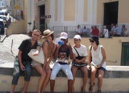 Bertrand, Nathalie, Cynthia, Maryon et Mylène à Procida