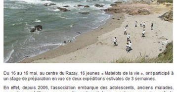 Les Matelots de la vie aident les enfants malades, Ouest France 21/05/2012
