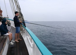 Emiliano et Erwann à la pêche