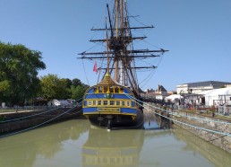 Découverte du magnifique bateau de l’Hermione 