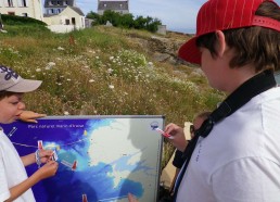 Nathan et Lenny placent les phares de la Mer d’iroise