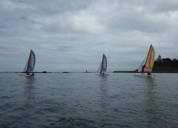 Les trois catamarans du CLJ