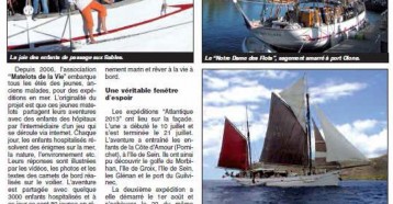 Oublier la maladie en goûtant l’aventure, Les Sables Vendée Journal 15/08/2013