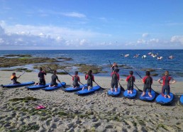 Les Matelots apprennent les premiers rudiments du paddle