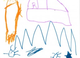 Concours dessins : Mon bateau imaginaire - Adriano, 5 ans : Mon bateau Tracteur - CHR SAINT-NAZAIRE