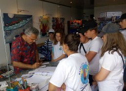 Accueil de Ramine à l’atelier de Camaret