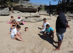 Corentin sous le sable !