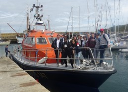 Photo de groupe sur le bateau