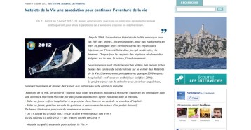Matelots de la Vie une association pour continuer l’aventure de la vie, SeaBlue, 10/07/2012